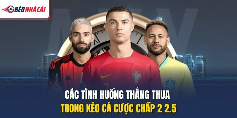 Các tình huống thắng thua trong kèo cá cược chấp 2 2.5